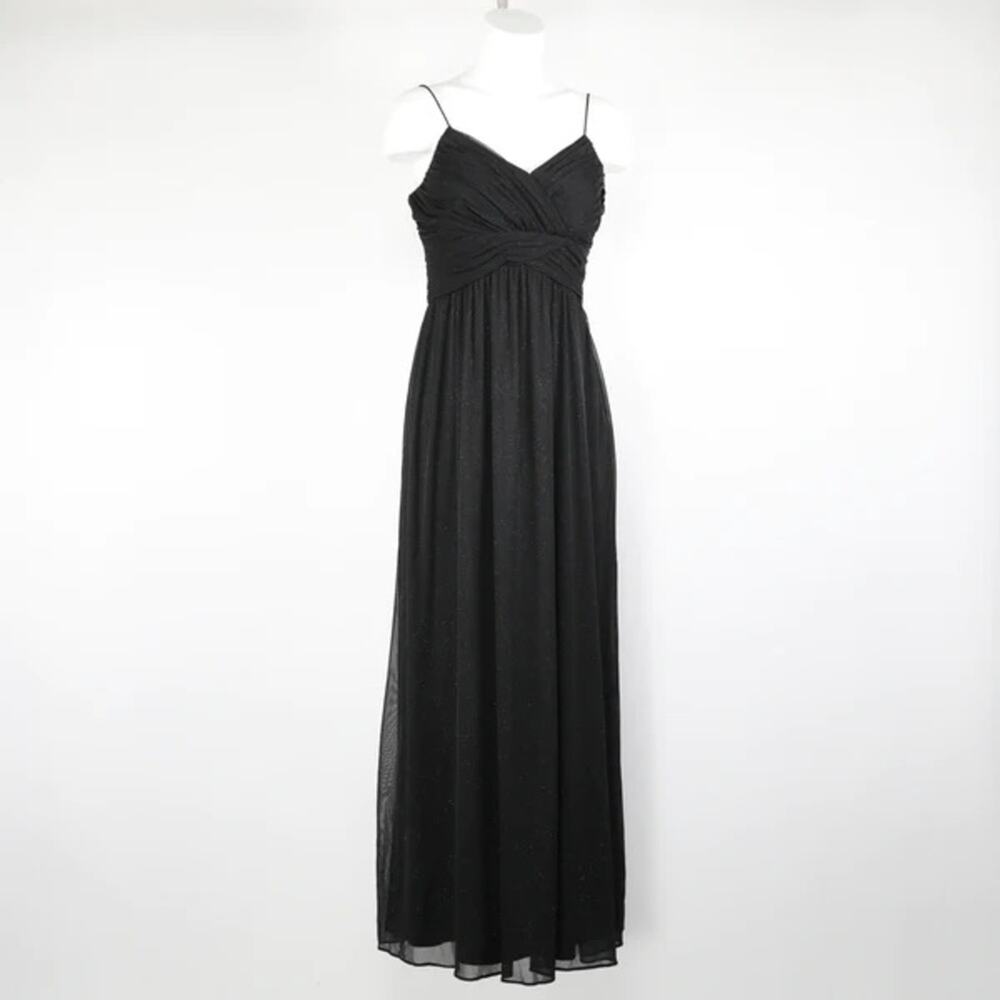 Adrianna Papell Black Sparkle Maxi Dress